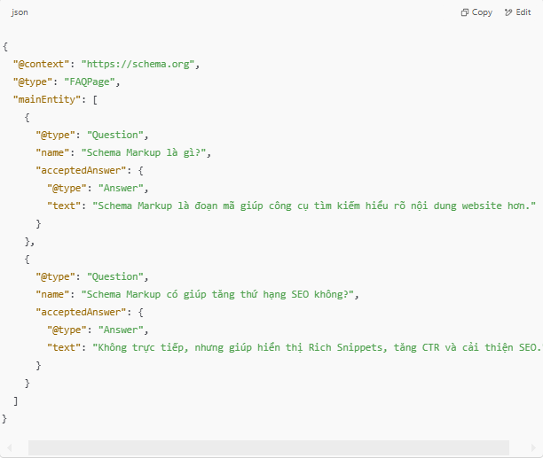 ví dụ về FAQ Schema