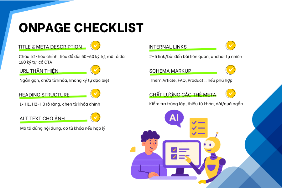 checklist onpage audit